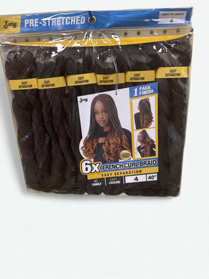 ZURY PRE-STRETCHED 6X FRENCH CURL BRAID