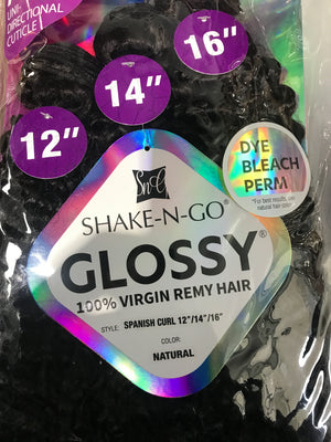 SHAKE N GO GLOSSY 100% VIRGIN REMY HAIR