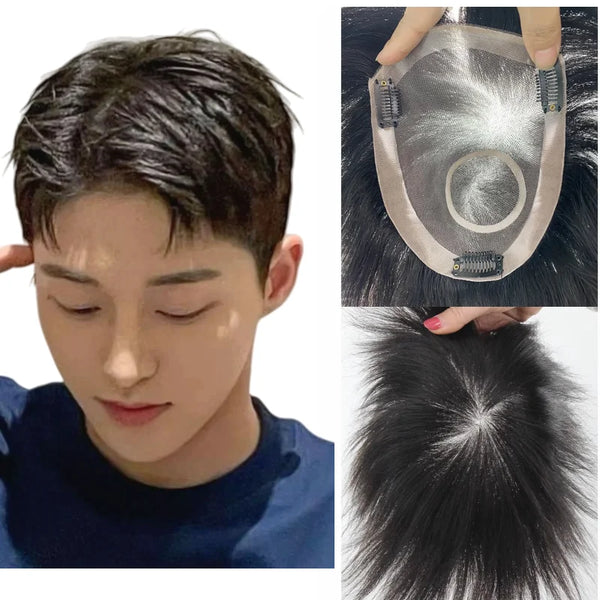 Human Hair Men Toupee