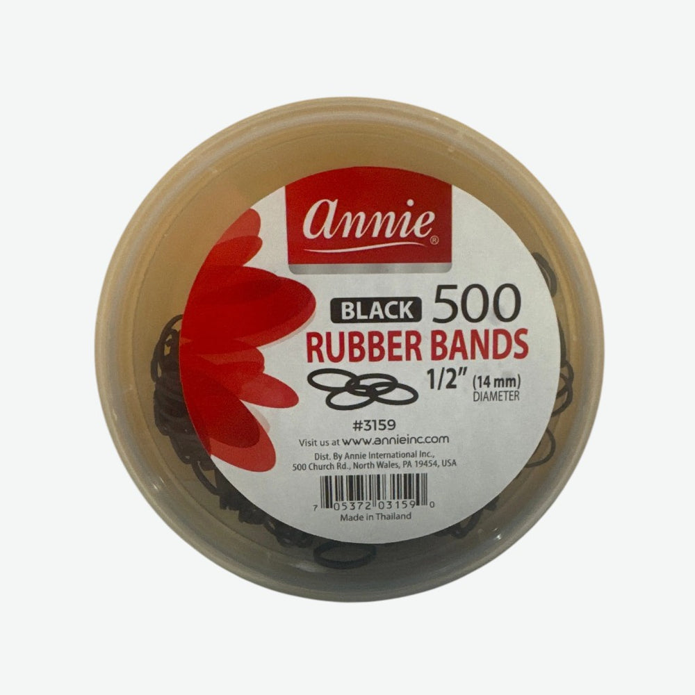 ANNIE BLACK HAIR RUBBER BAND -1/2"
