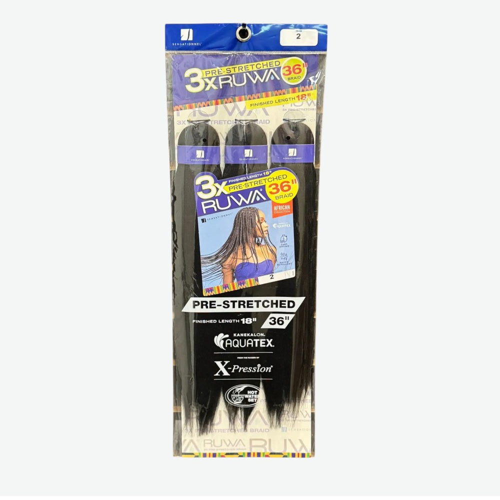 SENSATIONNEL-3X RUWA PRE STRETCHED CROCHET BRAID HAIR