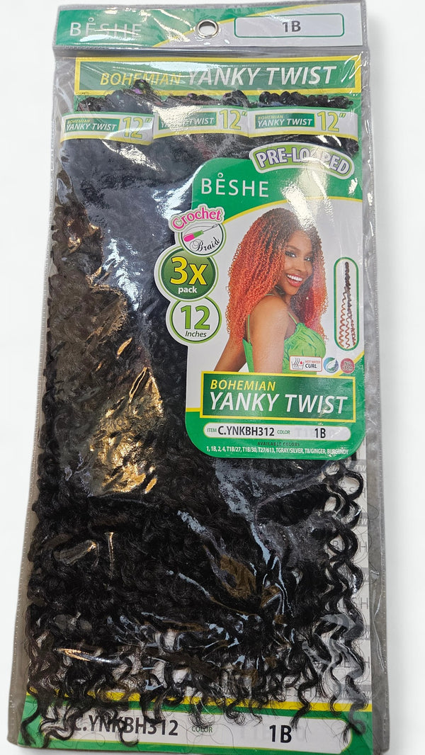 BESHE BOHEMIAN YANKY TWIST CROCHET BRAID