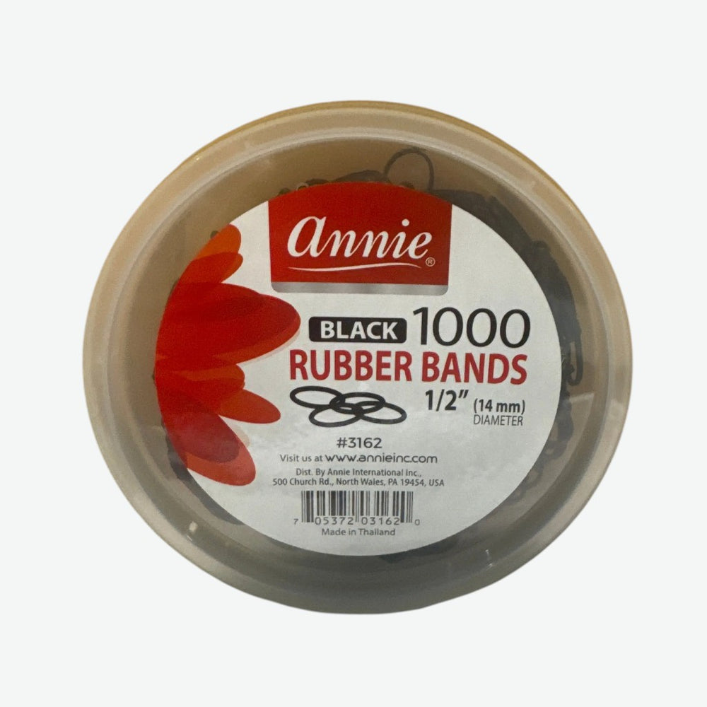 ANNIE BLACK HAIR RUBBER BAND -1/2"