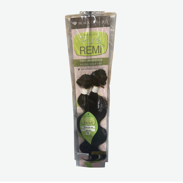 BLACK DIAMOND-PURE REMI 100% UNPROCESSED NATURAL HUMAN HAIR