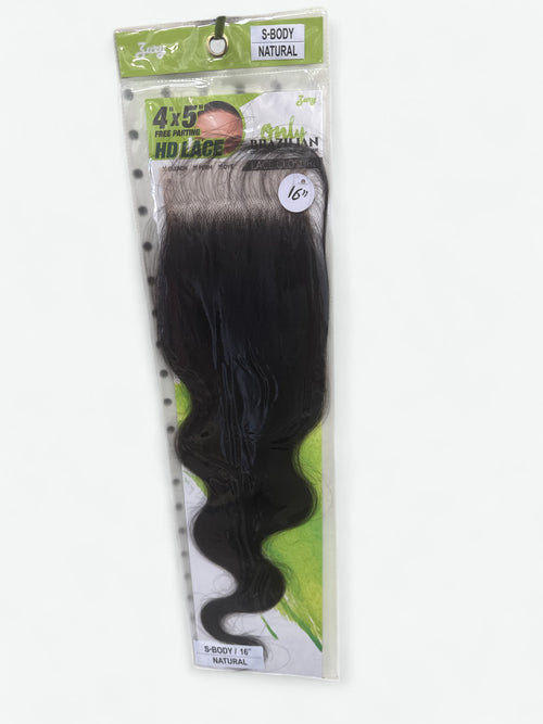 ZURY 4X5 FREE PARTING HD LACE CLOSURE