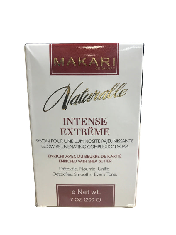 Box of Makari Naturale Intense Extreme soap with blurred background