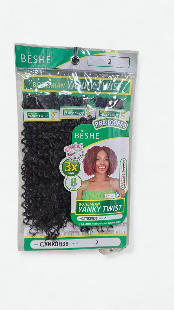 BESHE BOHEMIAN YANKY TWIST CROCHET BRAID
