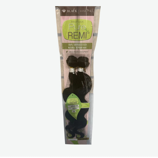BLACK DIAMOND-PURE REMI 100% UNPROCESSED NATURAL HUMAN HAIR