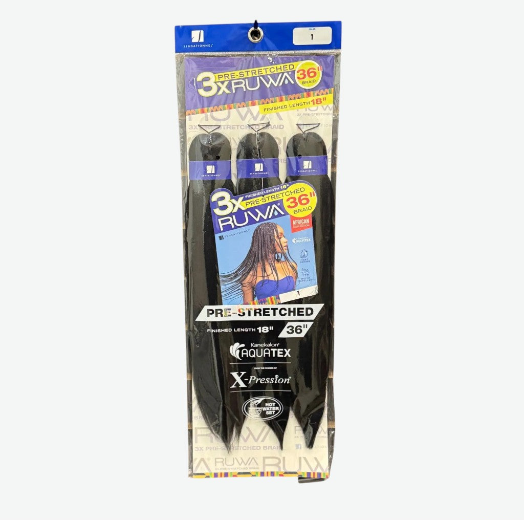 SENSATIONNEL-3X RUWA PRE STRETCHED CROCHET BRAID HAIR