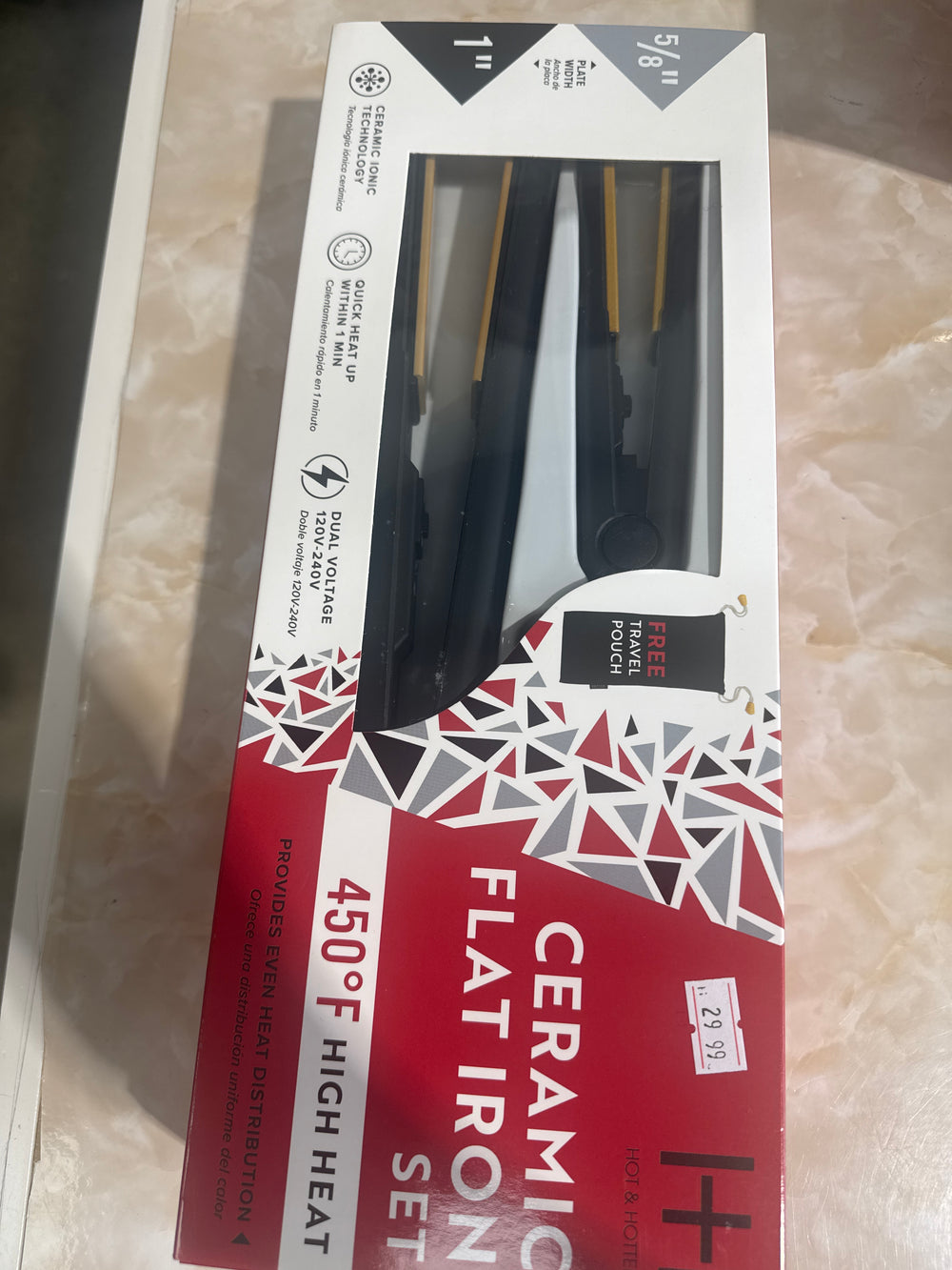 Ceramic Flat Iron Set - 450°F High Heat