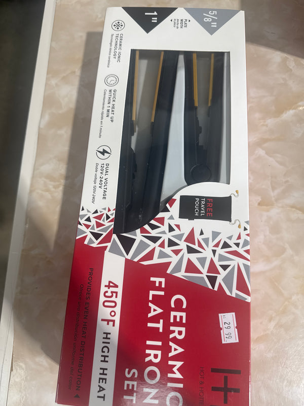 Ceramic Flat Iron Set - 450°F High Heat