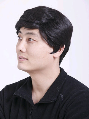 Men's wigs real hair short