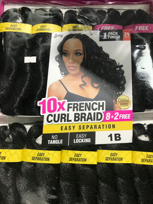 ZURY 10x French Curl Braid