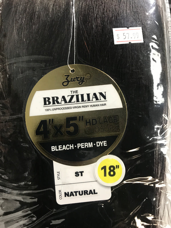 ZURY 4X5 FREE PARTING HD LACE CLOSURE