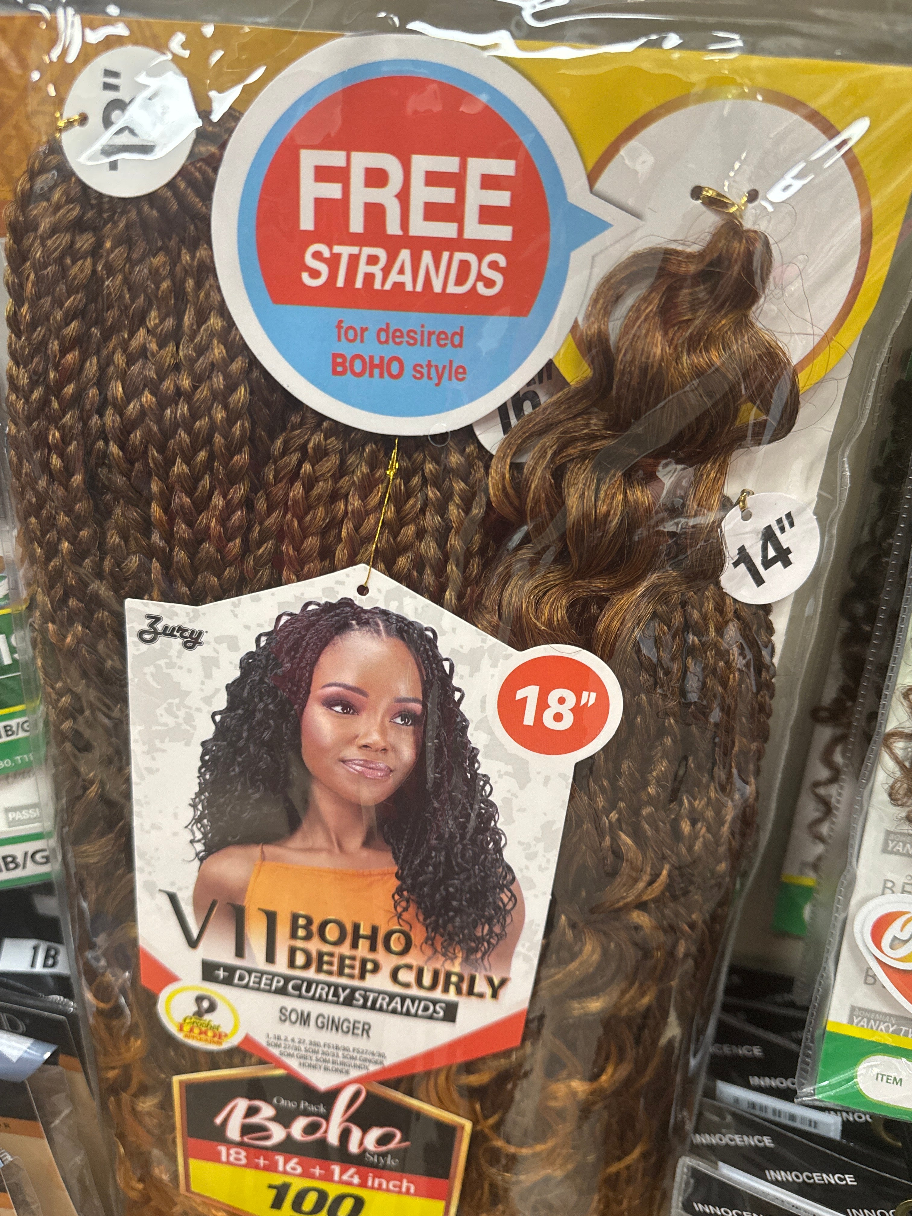 ZURY V11 BOHO CURLY CROCHET BRIADS