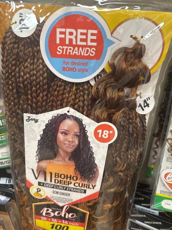 ZURY V11 BOHO CURLY CROCHET BRIADS