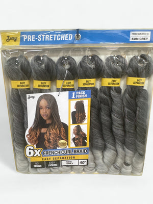 ZURY PRE-STRETCHED 6X FRENCH CURL BRAID