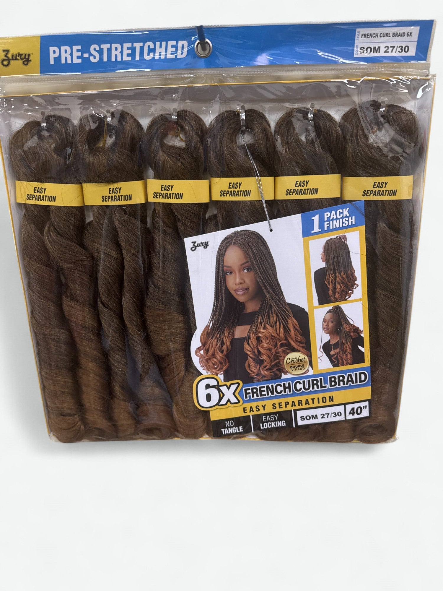 ZURY PRE-STRETCHED 6X FRENCH CURL BRAID