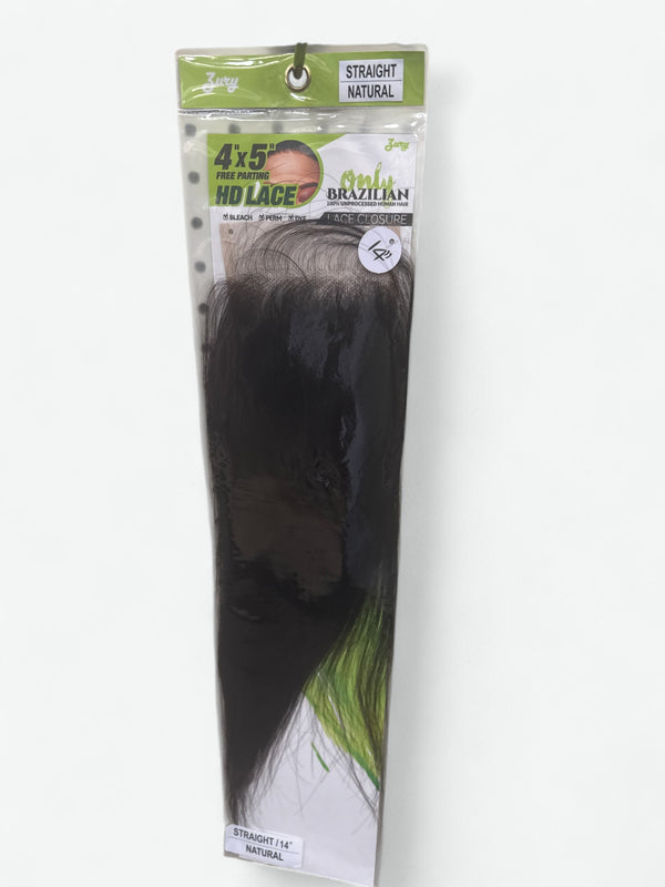 ZURY 4X5 FREE PARTING HD LACE CLOSURE