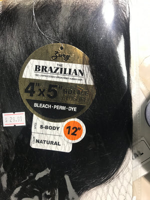 ZURY 4X5 FREE PARTING HD LACE CLOSURE
