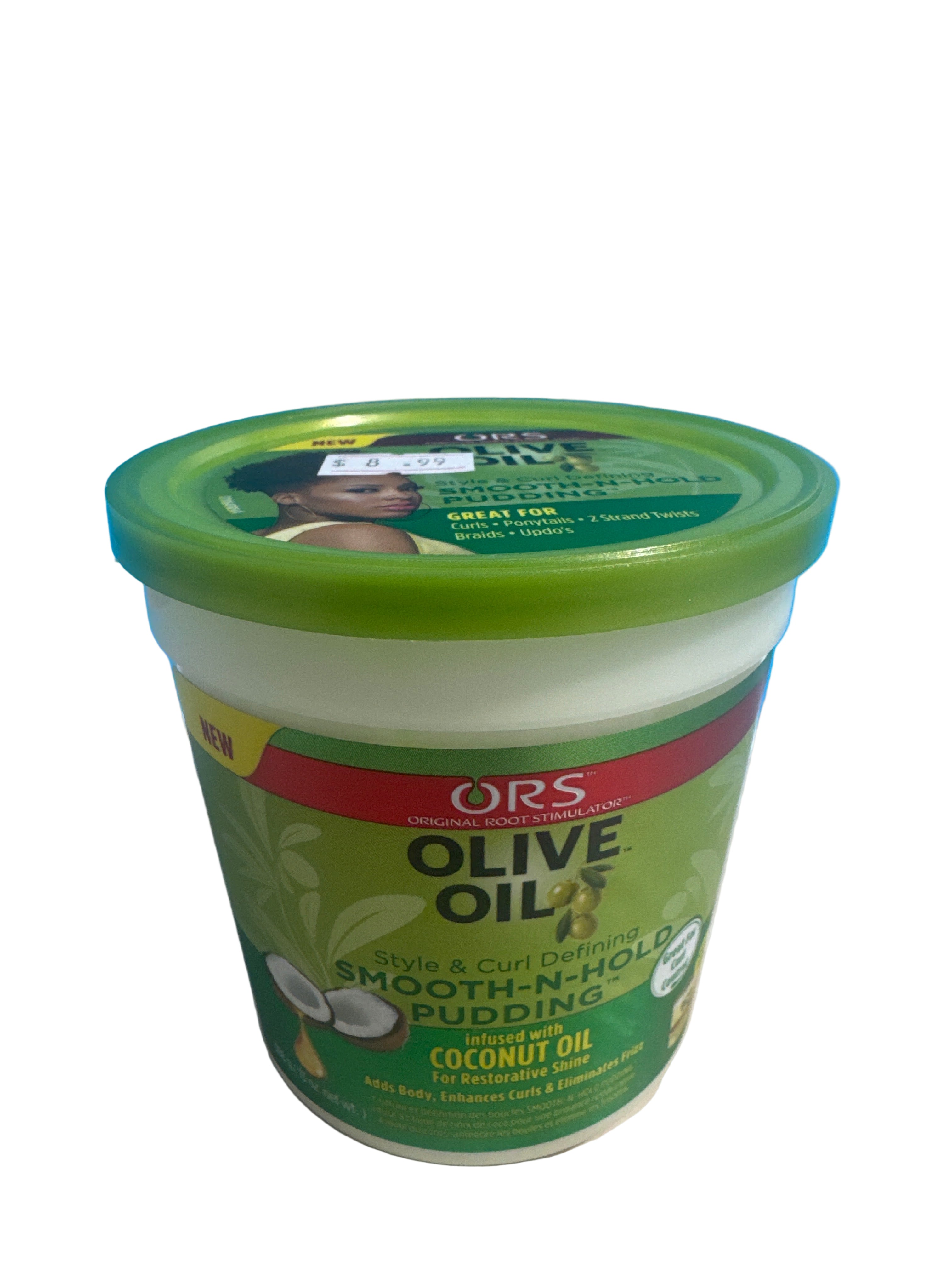 ORS OLIVE OIL SMOOTH-N-HOLD PUDDING INFUSED WITH COCONUT OIL