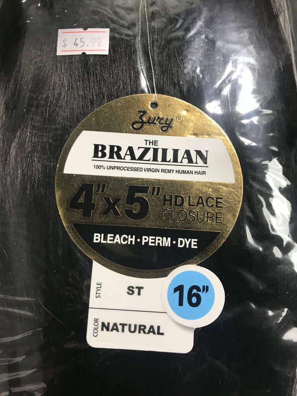 ZURY 4X5 FREE PARTING HD LACE CLOSURE
