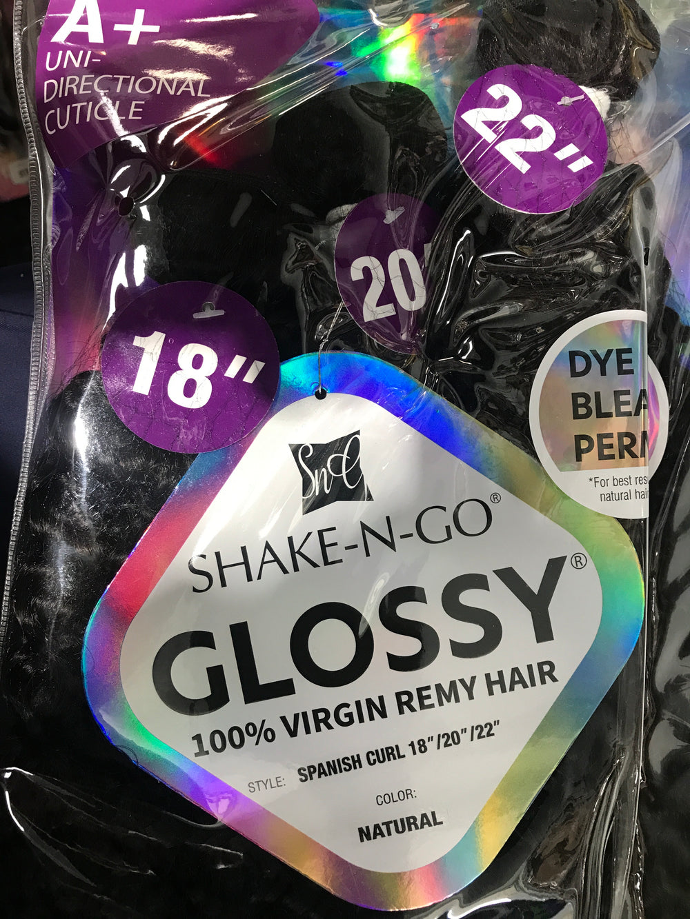 SHAKE N GO GLOSSY 100% VIRGIN REMY HAIR