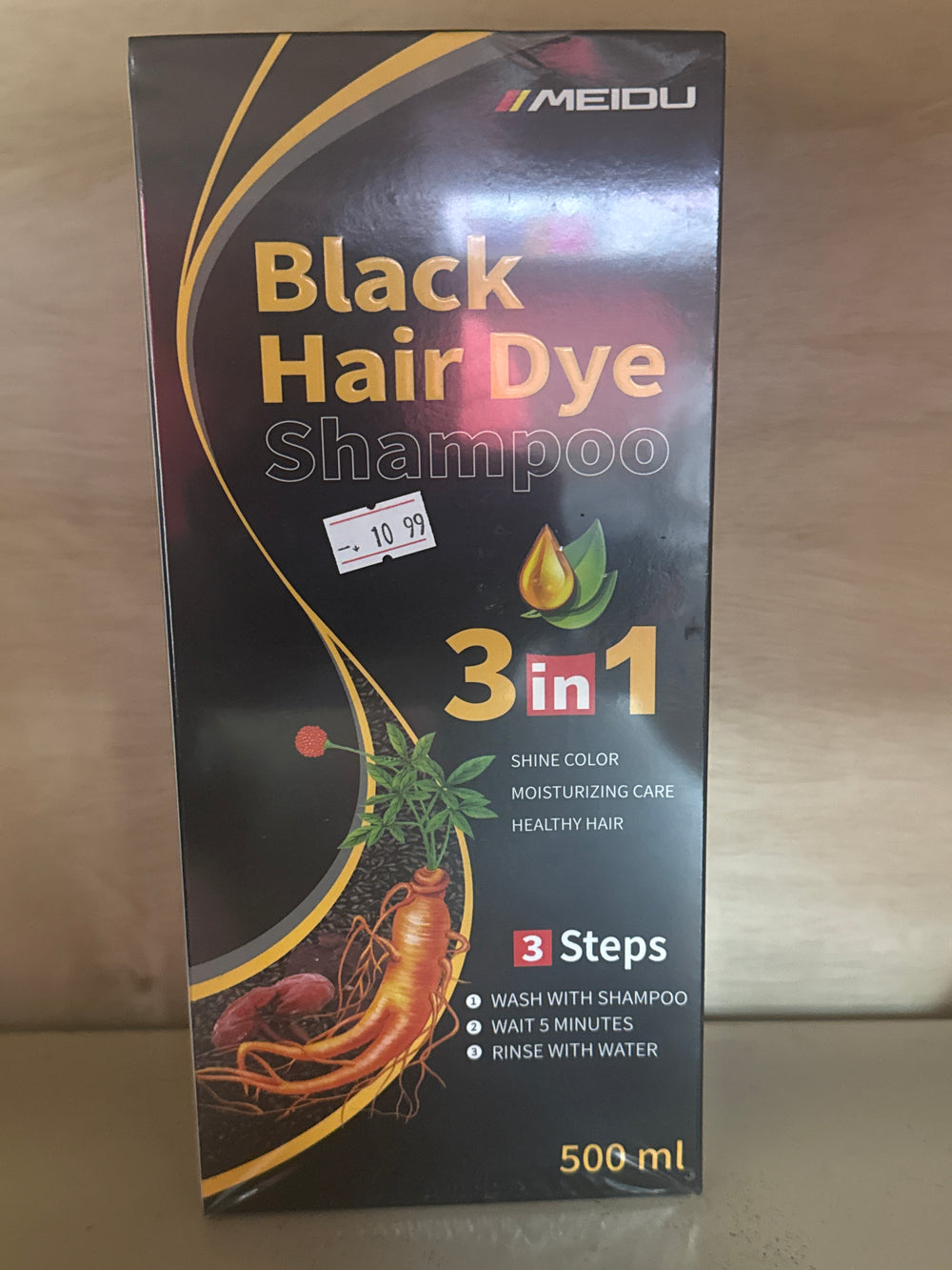 MEIDU Black Hair Dye Shampoo 3-in-1