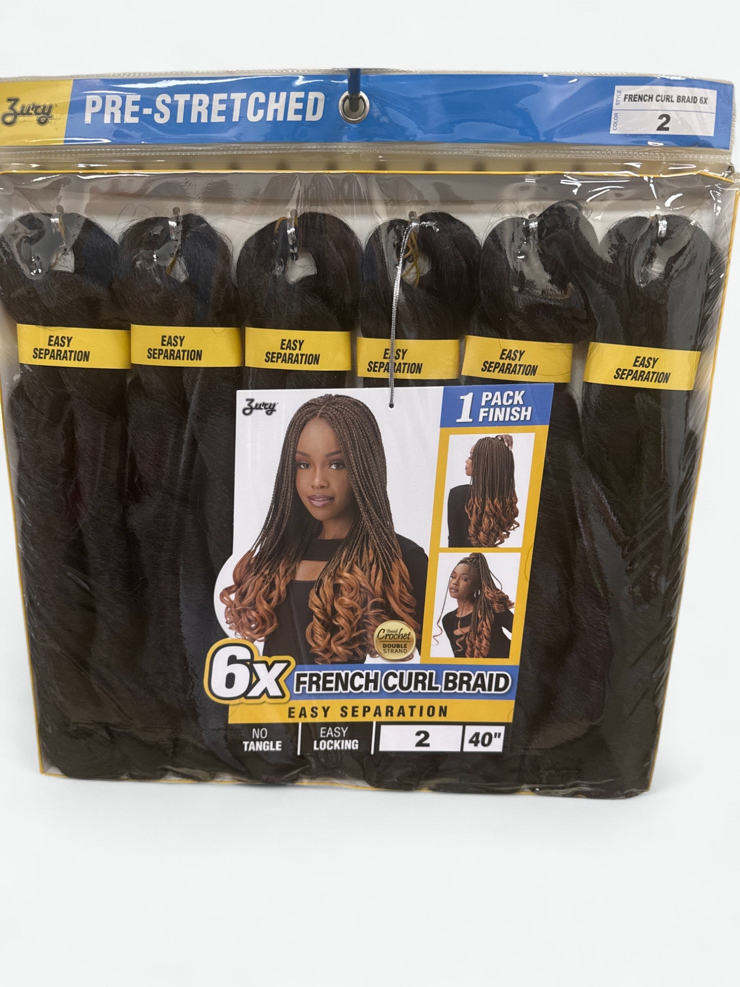 ZURY PRE-STRETCHED 6X FRENCH CURL BRAID