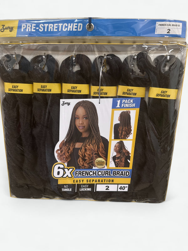 ZURY PRE-STRETCHED 6X FRENCH CURL BRAID