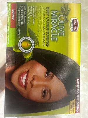 AFRICAN PRIDE OLIVE MIRACLE DEEP CONDITIONING NO-LYE RELAXER