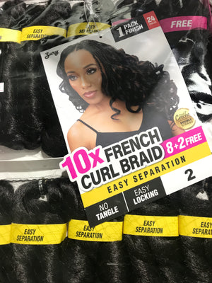 ZURY 10x French Curl Braid