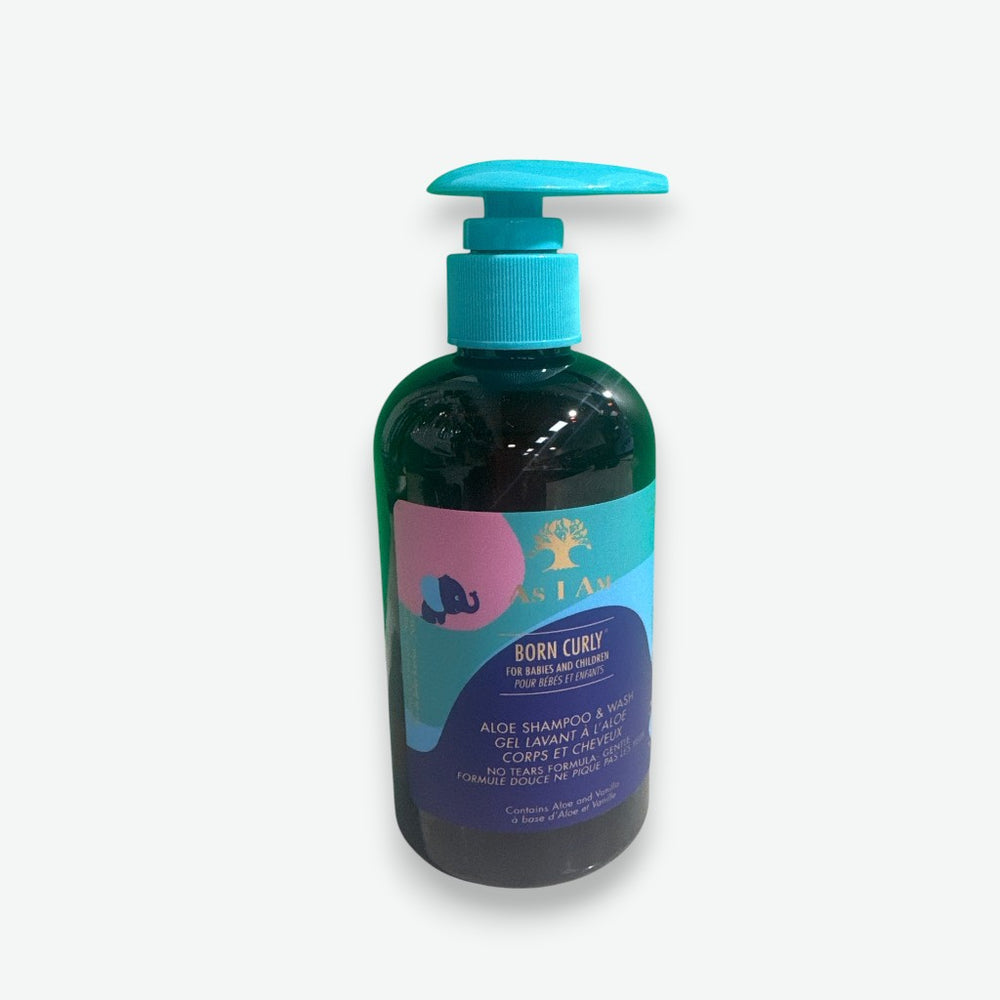 AS I AM Born Curly Aloe Shampoo – Gentle Cleanser for Curly Hair