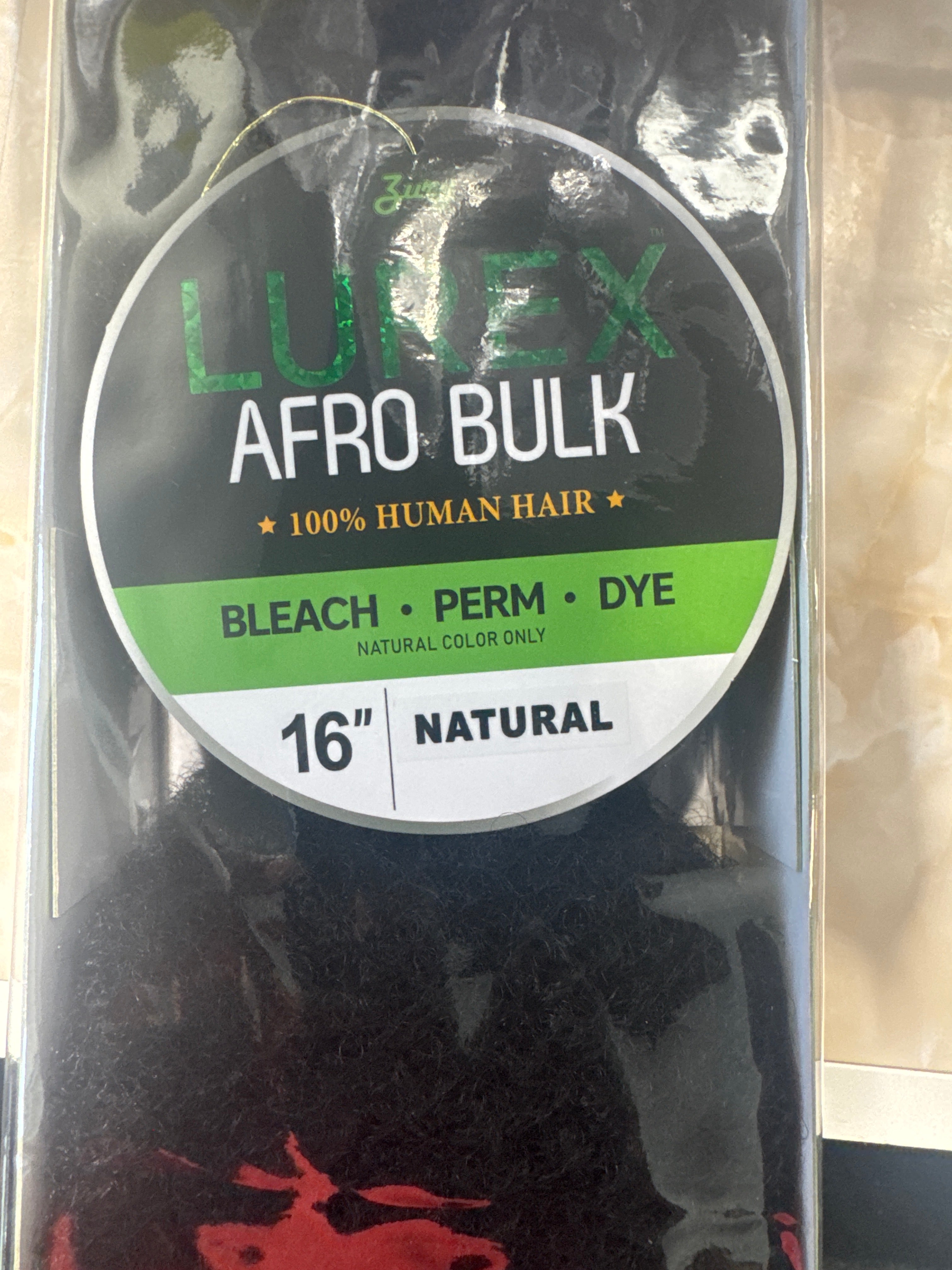 ZURY LUREX  100 % HUMAN HAIR AFRO BULK