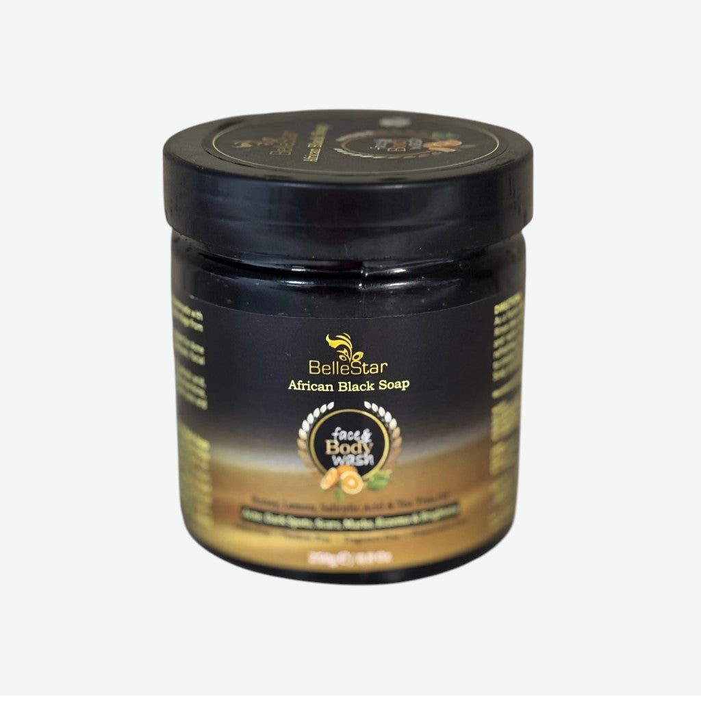 BELLESTAR AFRICAN BLACK SOAP FACE & BODY WASH