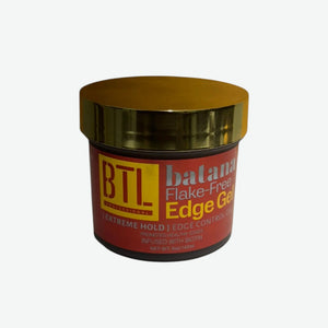 Smooth and style edges with BTL Edge Gel. Infused with Batana oil for strong hold, shine, and hairline care—no flakes, no buildup. Ideal for all hair types.