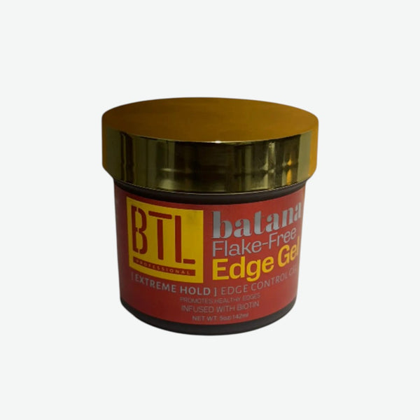 Smooth and style edges with BTL Edge Gel. Infused with Batana oil for strong hold, shine, and hairline care—no flakes, no buildup. Ideal for all hair types.