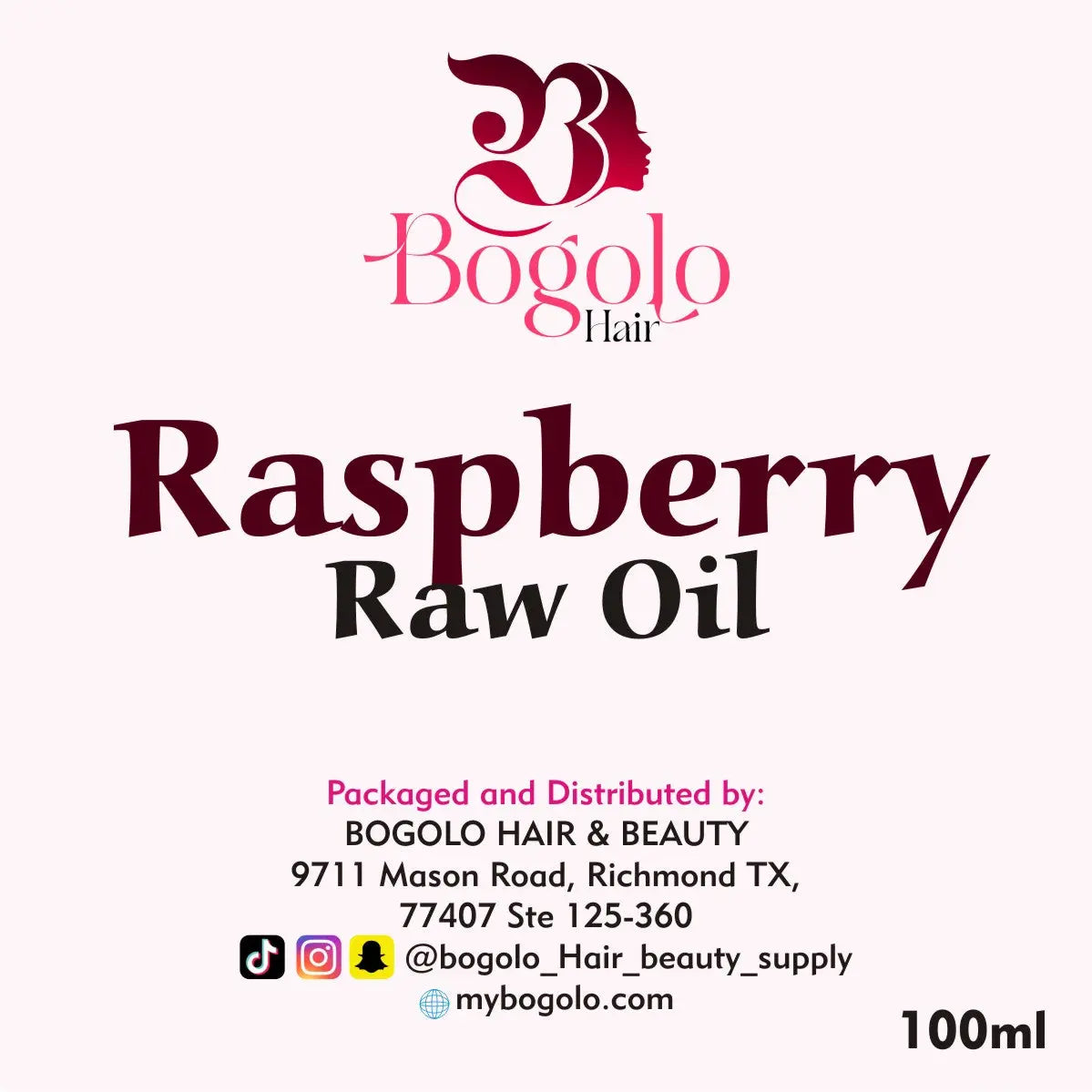 Bogolo Essentials- Raspberry Raw Oil