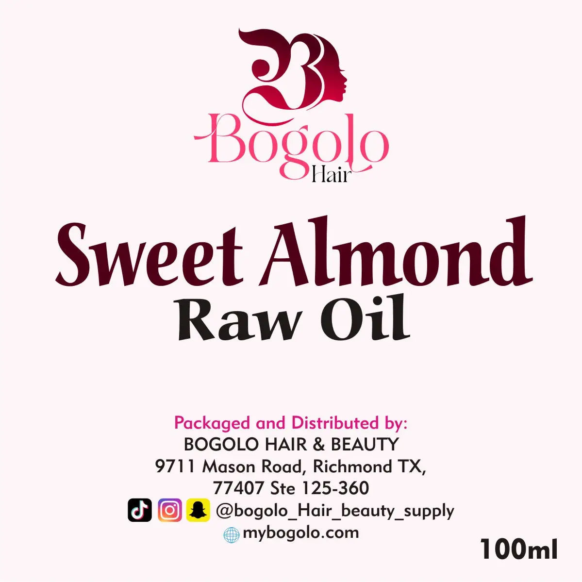 Bogolo Essentials - Sweet Almond Raw Oil