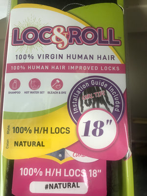 JANET COLLECTION  LOC&ROLL 100% VIRGIN HUMAN  HAIR LOCS