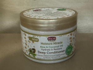 African Pride Moisture Miracle Aloe & Coconut Oil Hydrate & Restore Deep Conditioner
