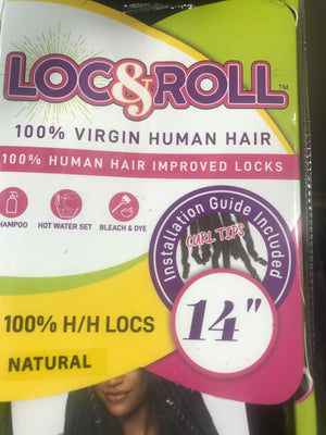 JANET COLLECTION  LOC&ROLL 100% VIRGIN HUMAN  HAIR LOCS