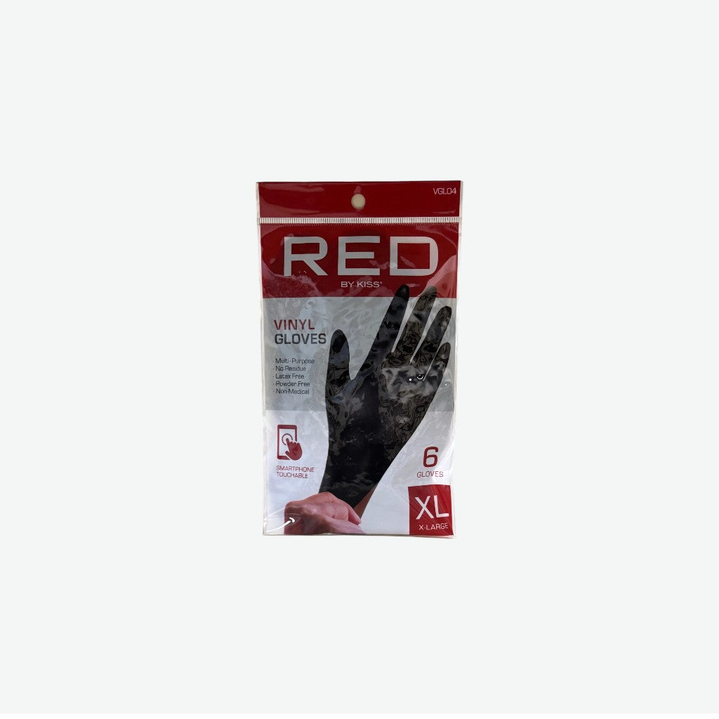 RED VINYL GLOVES ( SMARTPHONE TOUCHABLE )