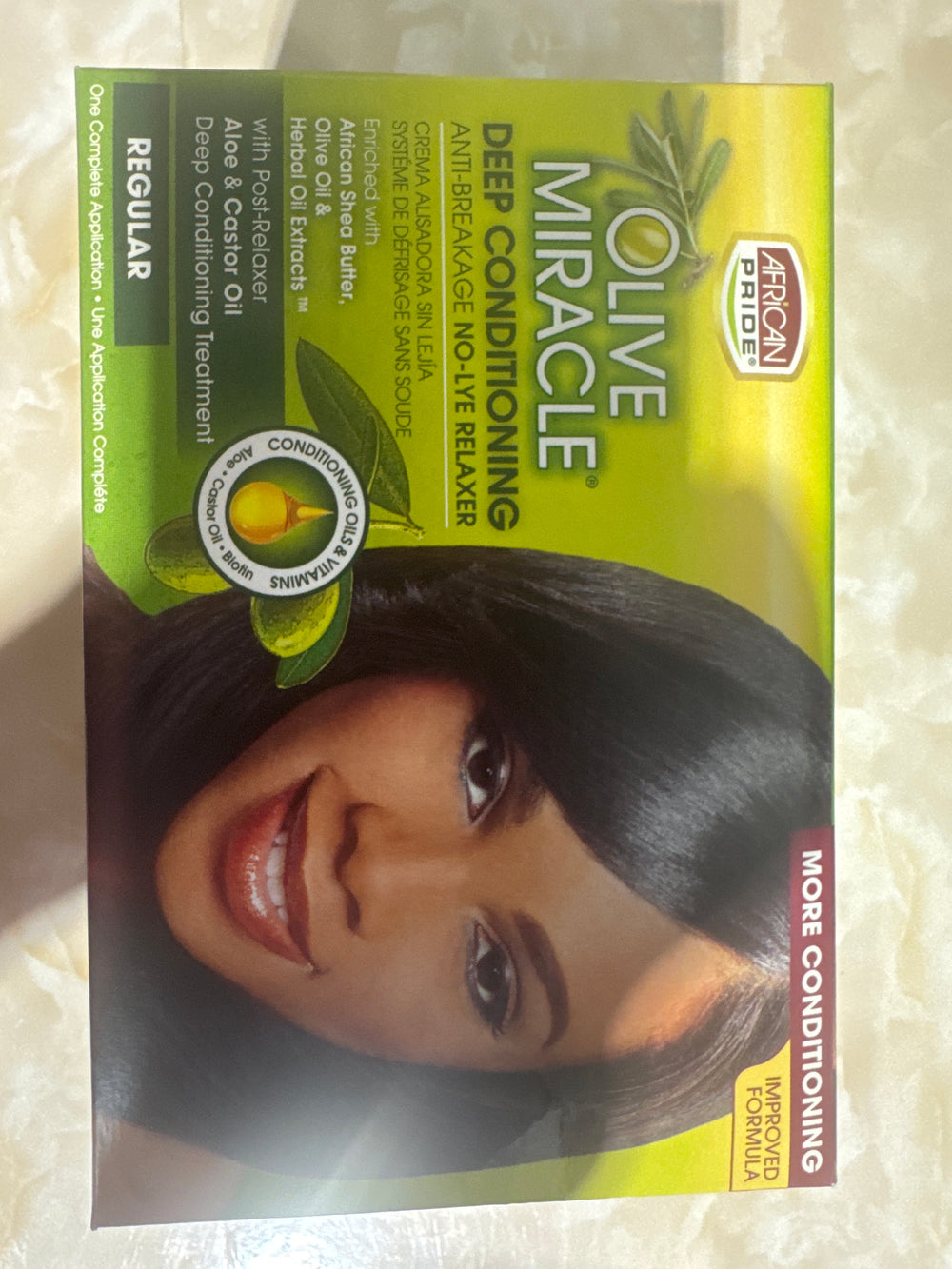 AFRICAN PRIDE OLIVE MIRACLE DEEP CONDITIONING NO-LYE RELAXER
