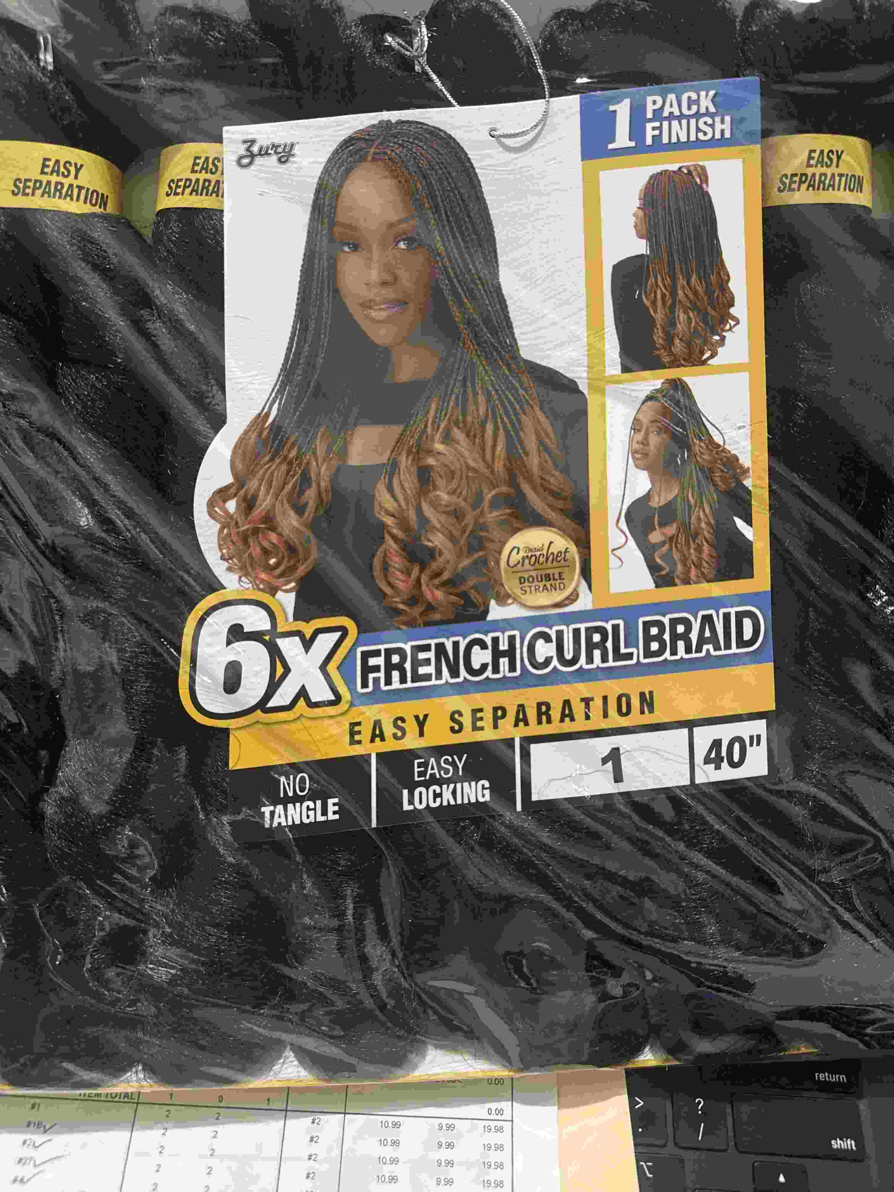 ZURY PRE-STRETCHED 6X FRENCH CURL BRAID