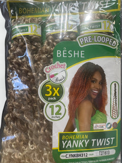 BESHE BOHEMIAN YANKY TWIST CROCHET BRAID