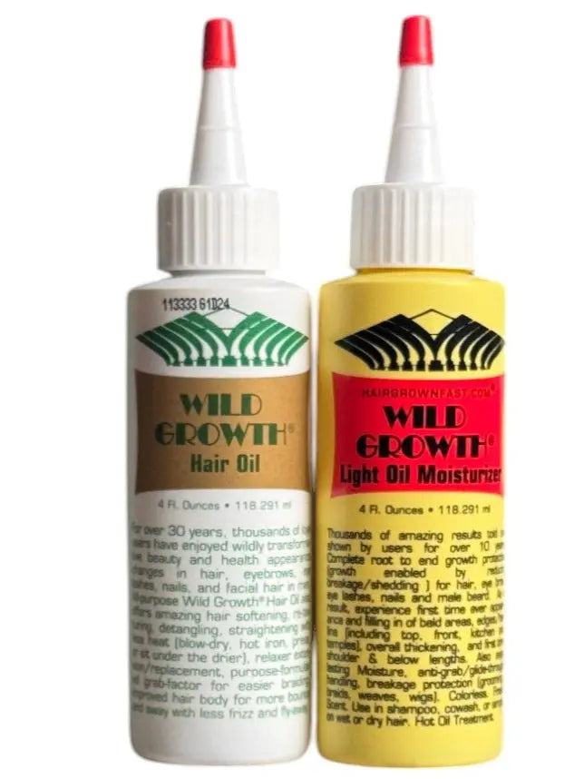 Wild Growth Grower's Pack - Hair Oil & Light Oil Moisturizer for Strong, Nourished Hair