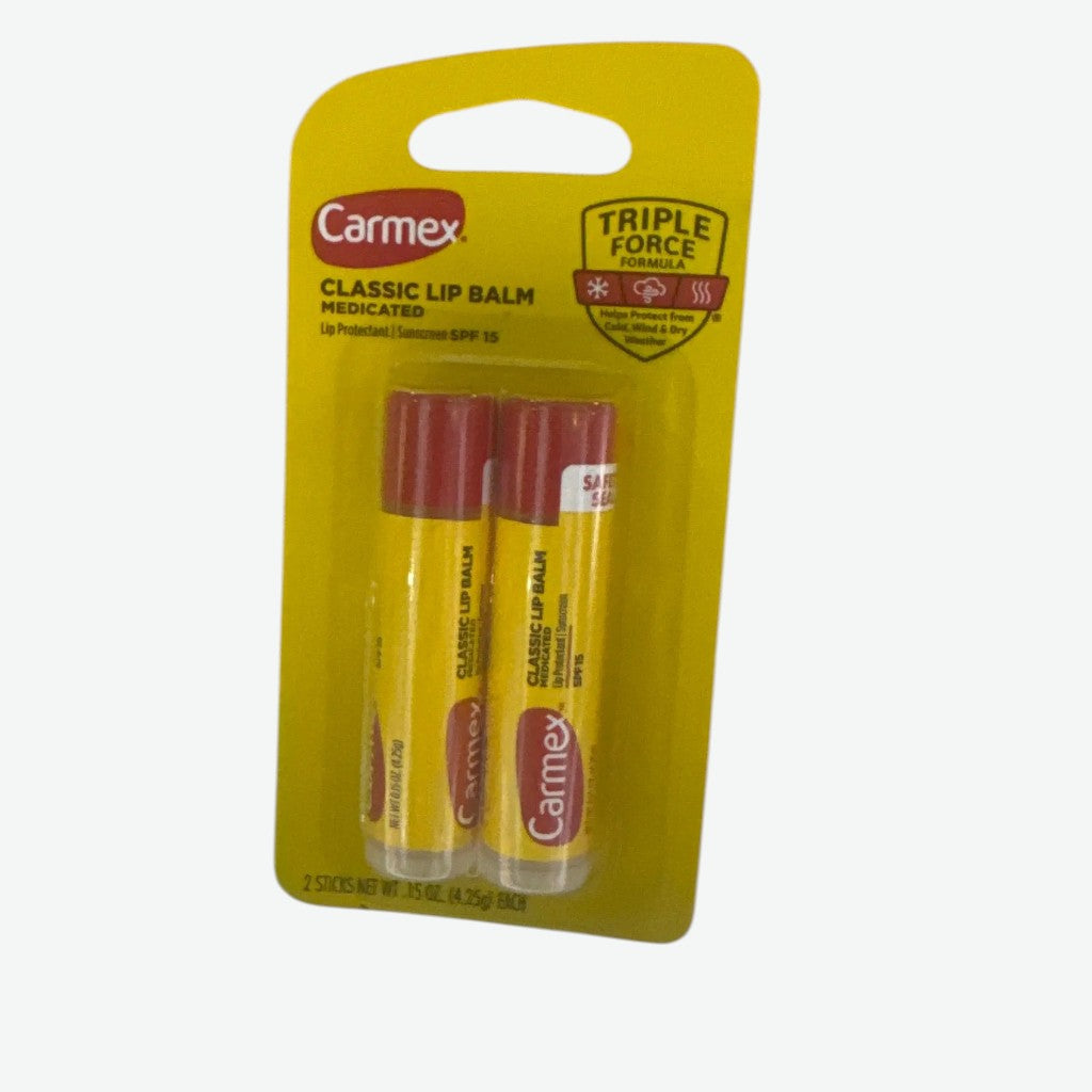 Carmex, lip balm, moisturizing lip balm, hydrating lip care, soothing balm, menthol lip balm, protective lip balm, dry lips treatment, portable lip balm, lip care stick