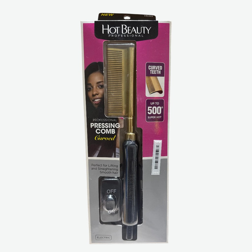 HOT BEAUTY PRESSING COMB -CURVED