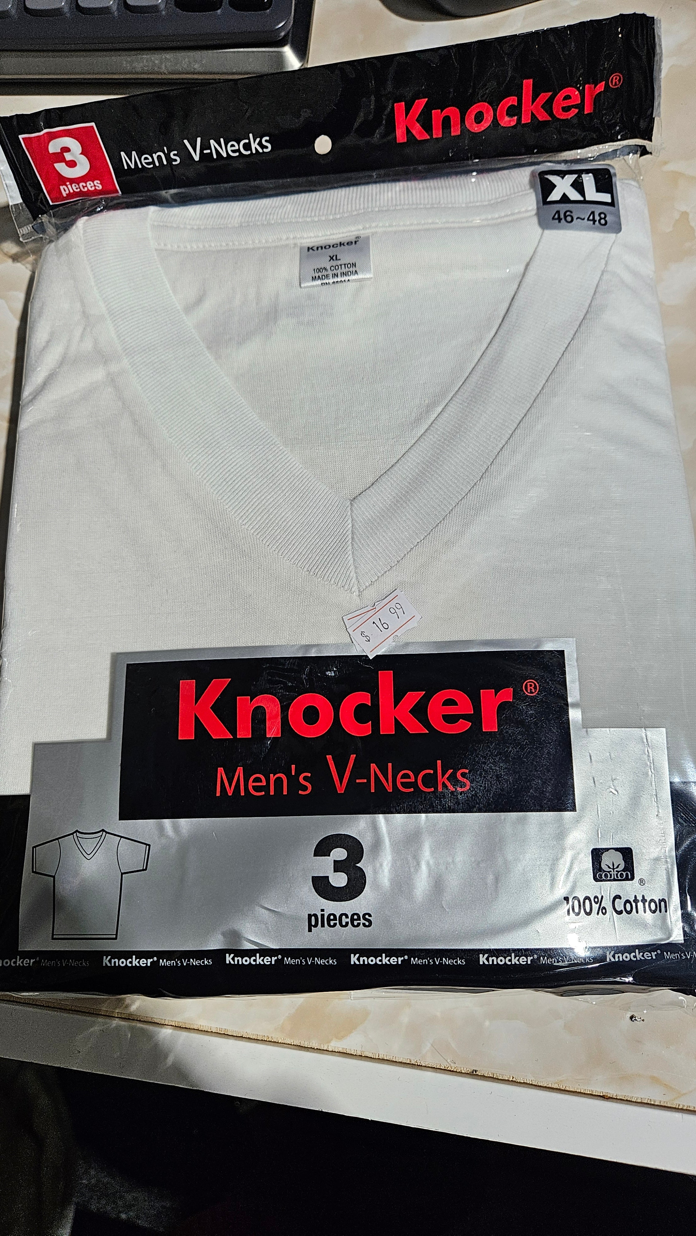 KNOCKER 3 PIECES MEN'S WHITE SHIRTS